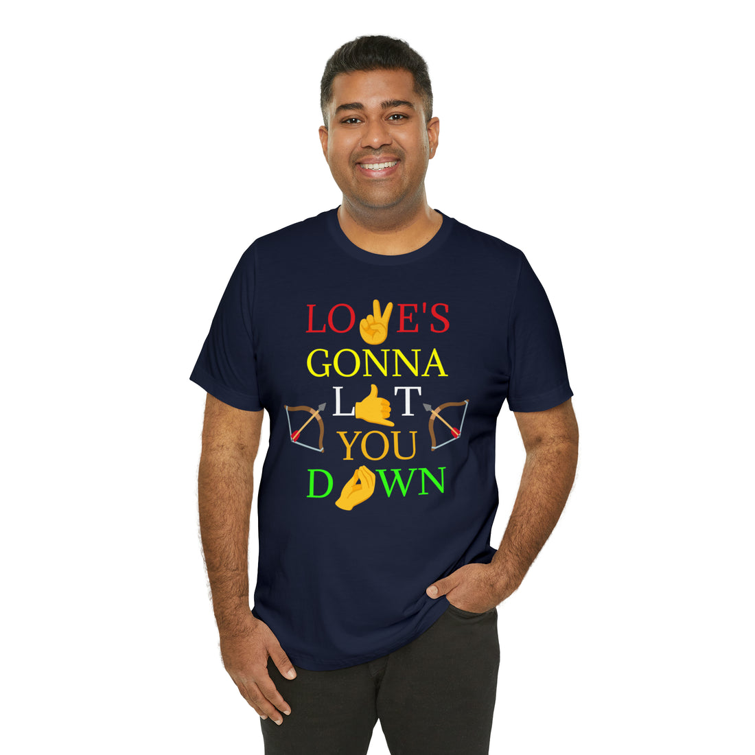 Unisex Love Down Typography Jersey Tee