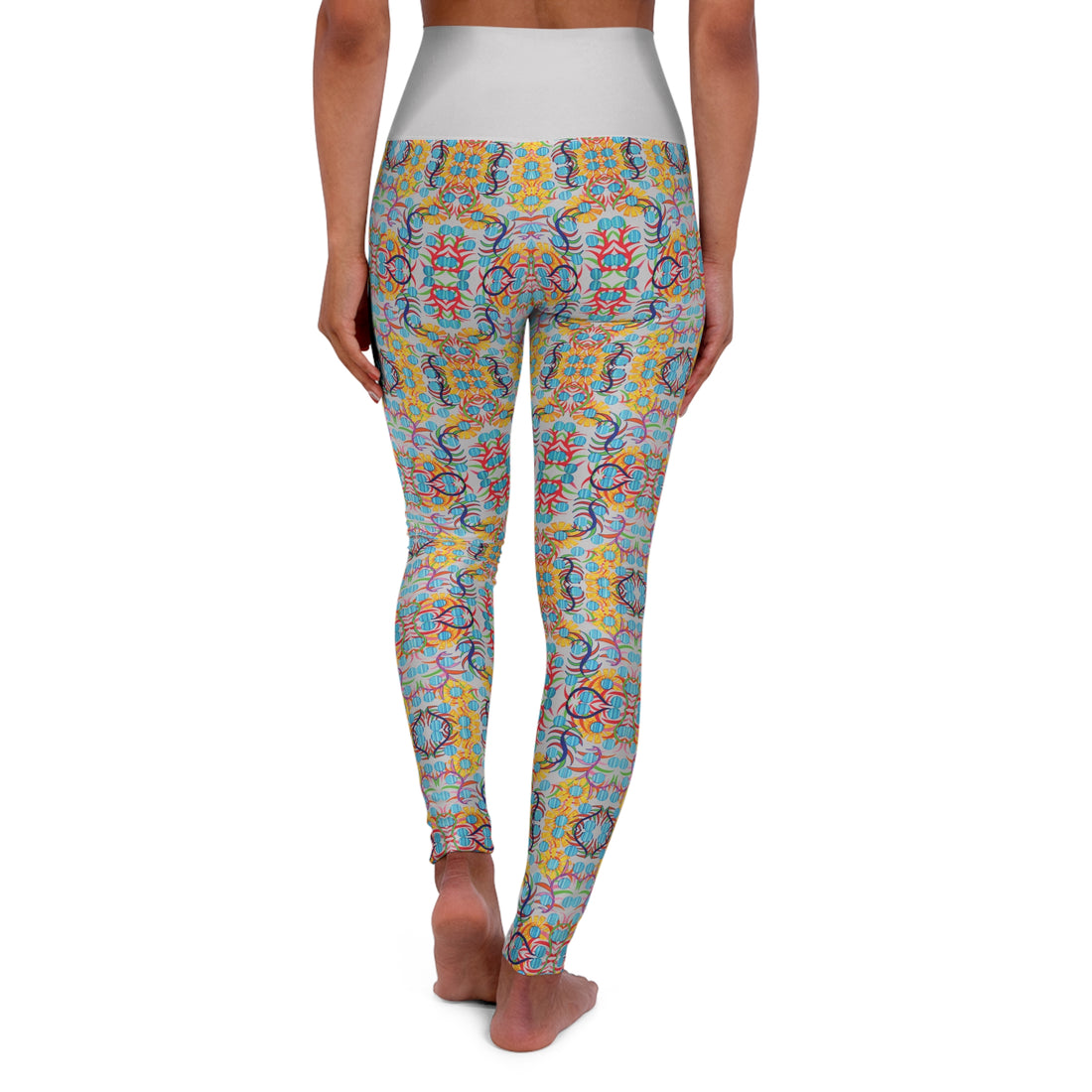 Slate Sunflower Yoga Leggings