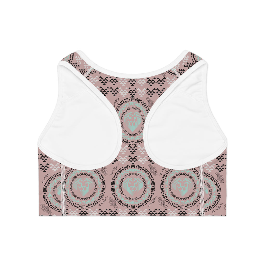 Taupe Lion Head Racerback Sports Bra & Spandex Legging Bundle