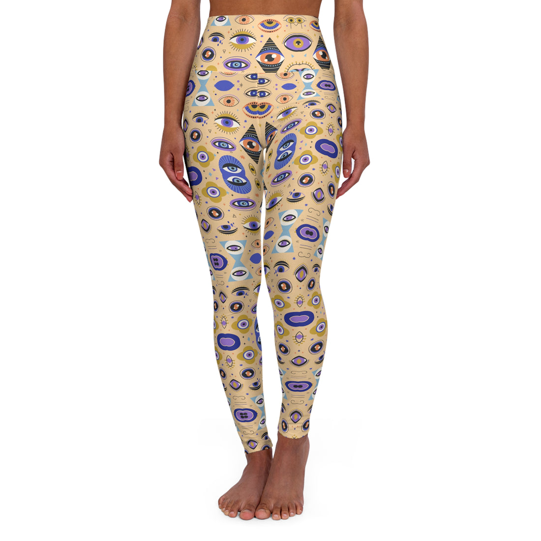 Abstract Evil Eye Yoga Leggings