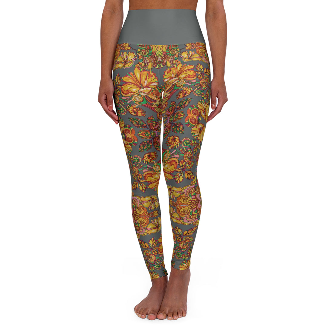 Ash Artsy Floral Racerback Sports Bra & Yoga Leggings Bundle