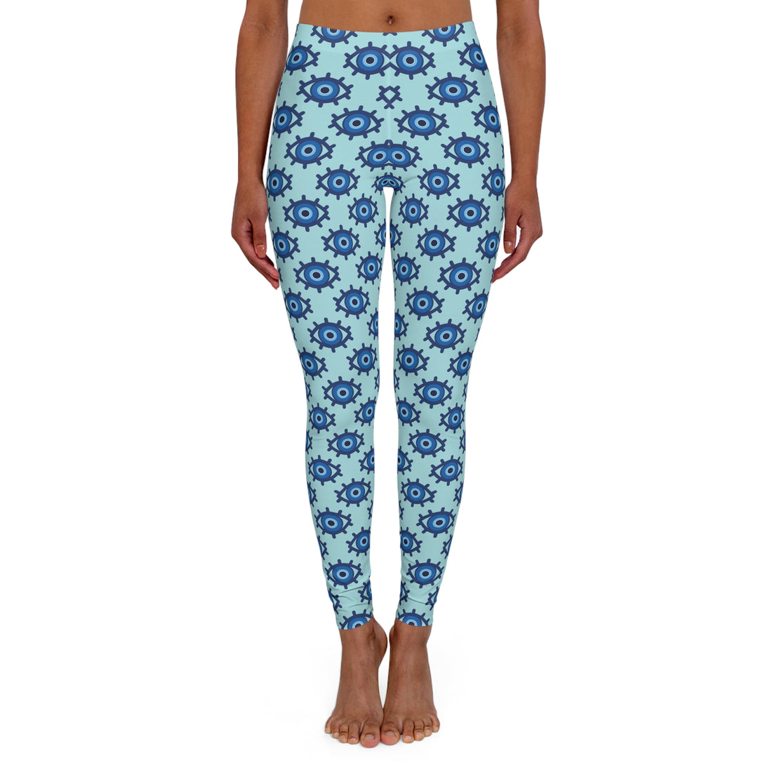 Evil Eye Print Spandex Leggings