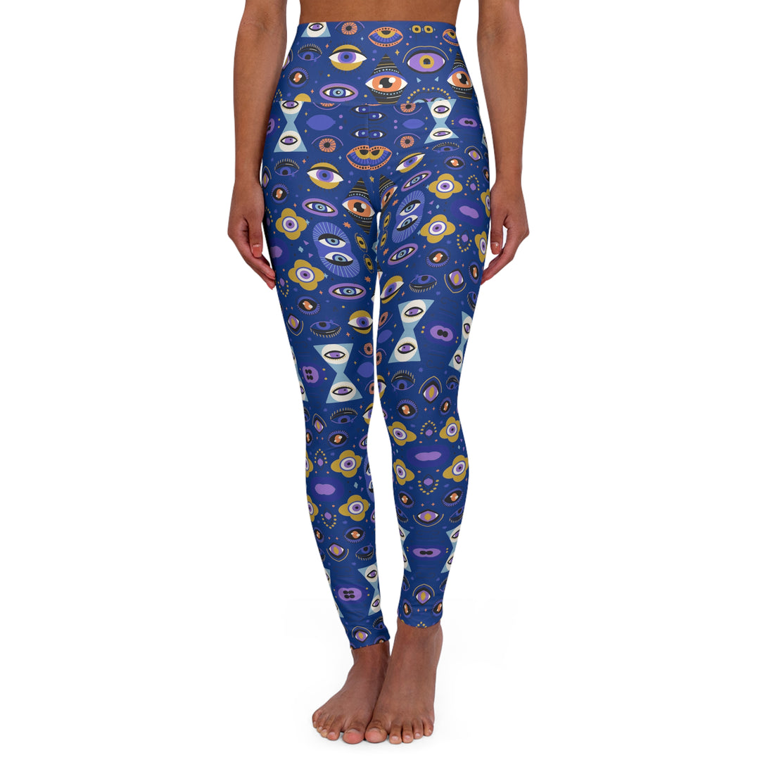 Abstract Evil Eye Yoga Leggings