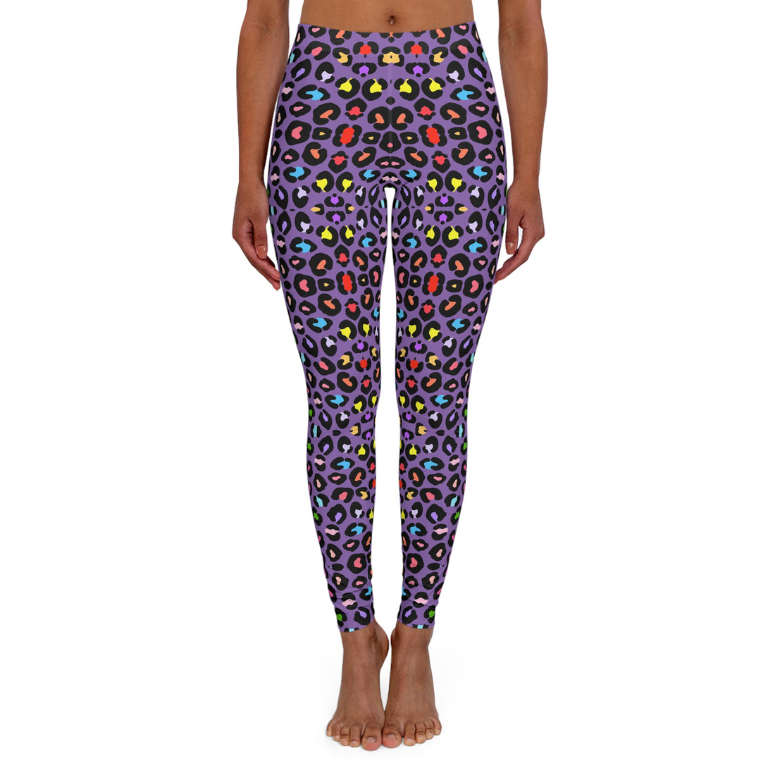 Multi Colour Cheetah Print Spandex Leggings