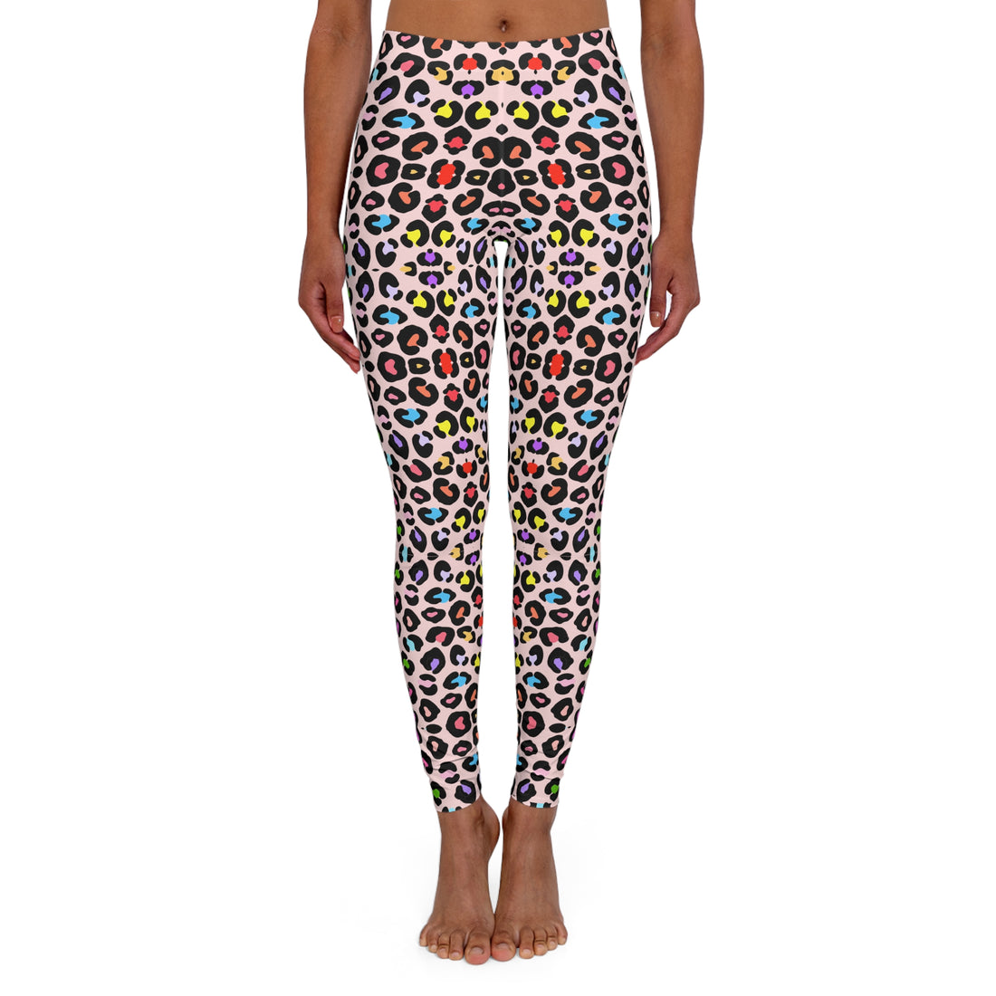 Multi Colour Cheetah Print Spandex Leggings