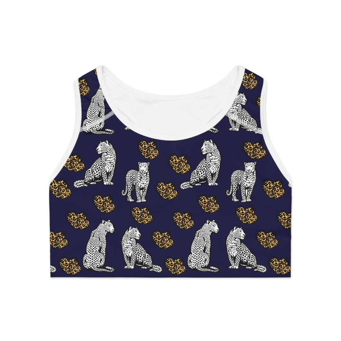 Ink Cheetah Hearts Racerback Sports Bra & Yoga Leggings Bundle