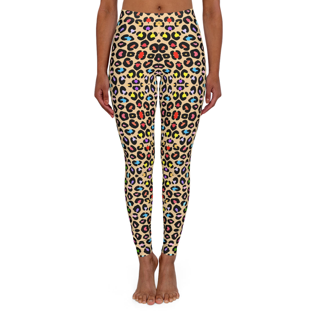 Multi Colour Cheetah Print Spandex Leggings