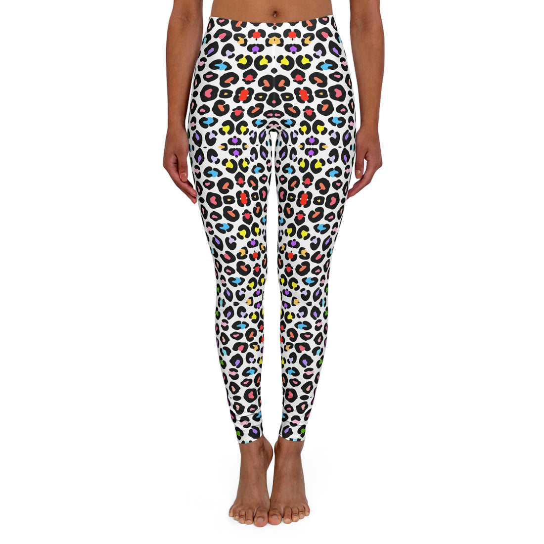 Multi Colour Cheetah Print Spandex Leggings