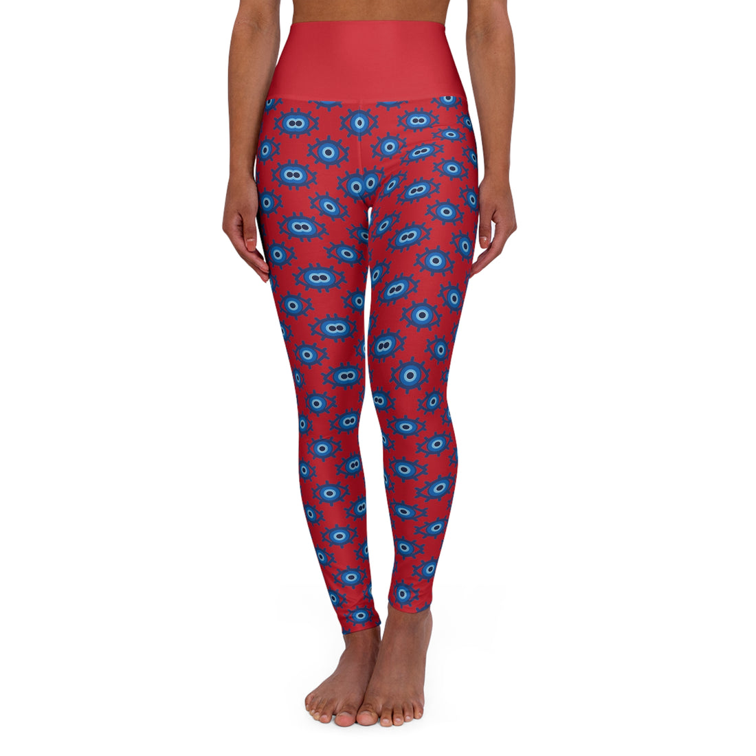 Deep Red Evil Eye Sports Bra & Yoga Leggings Bundle