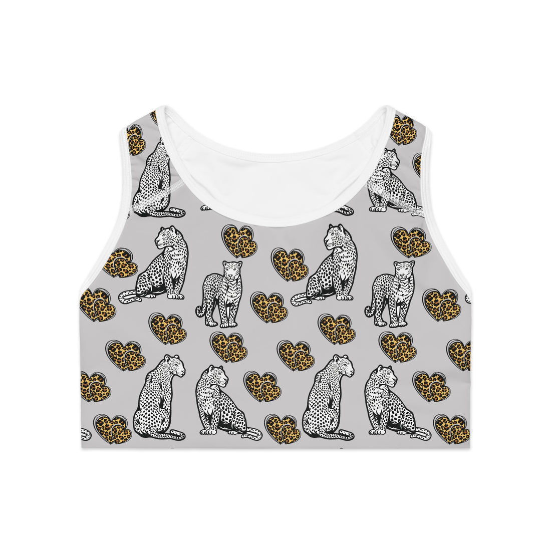 Cheetah Hearts (AOP) Sports Bra