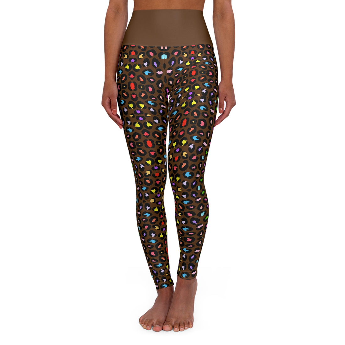 Multi Colour Cheetah Print Yoga Leggings