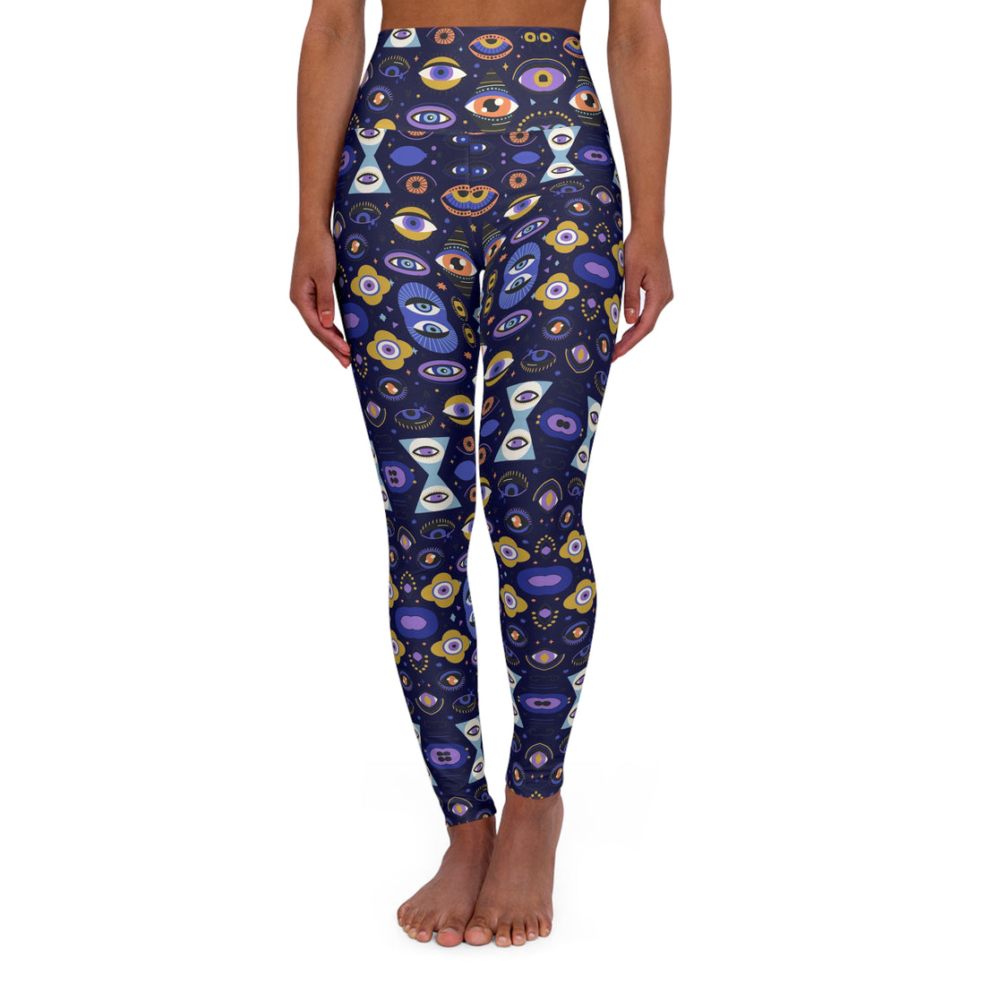 Abstract Evil Eye Yoga Leggings