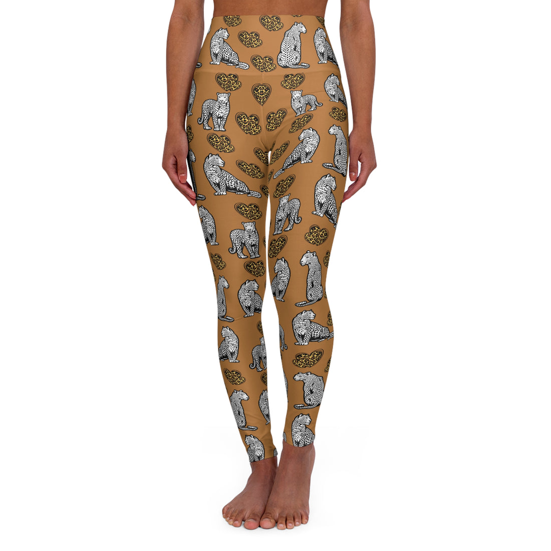 Cheetah Hearts Yoga Leggings