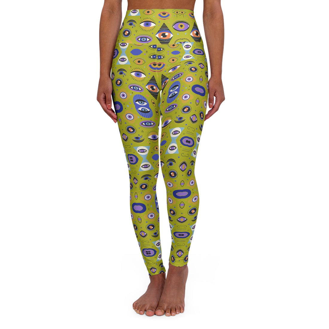 Abstract Evil Eye Yoga Leggings