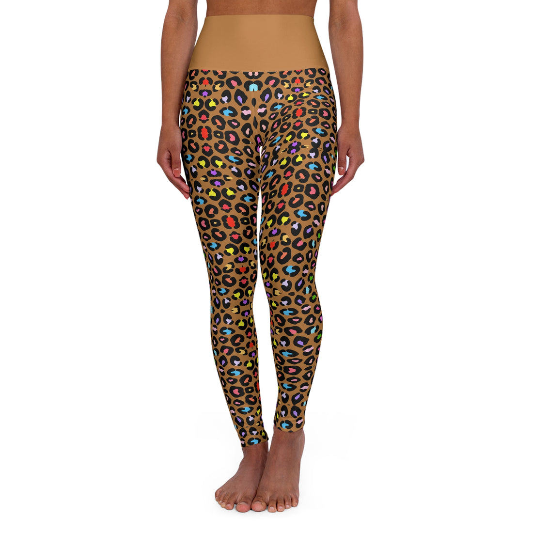 Multi Colour Cheetah Print Yoga Leggings