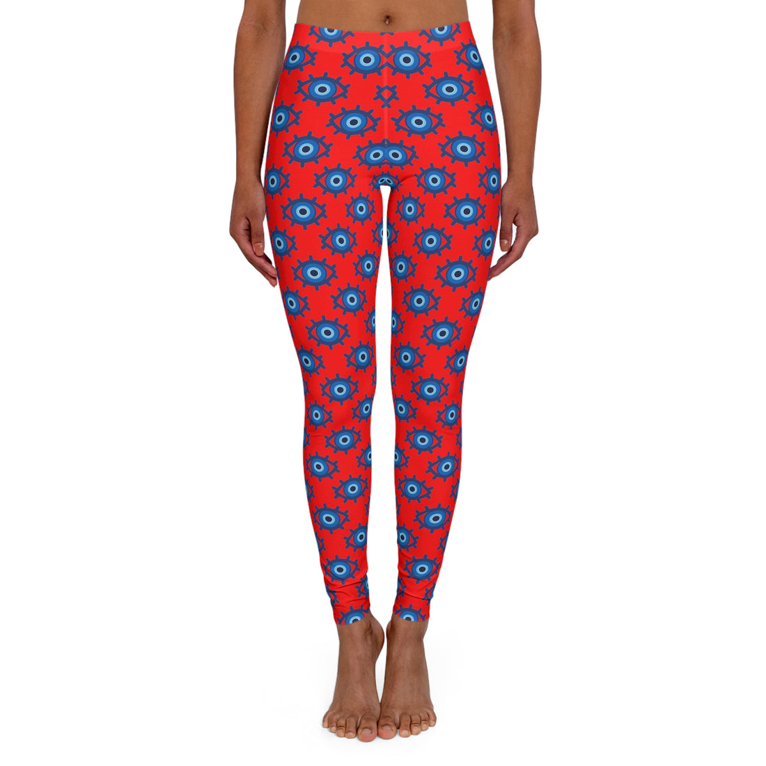 Evil Eye Print Spandex Leggings
