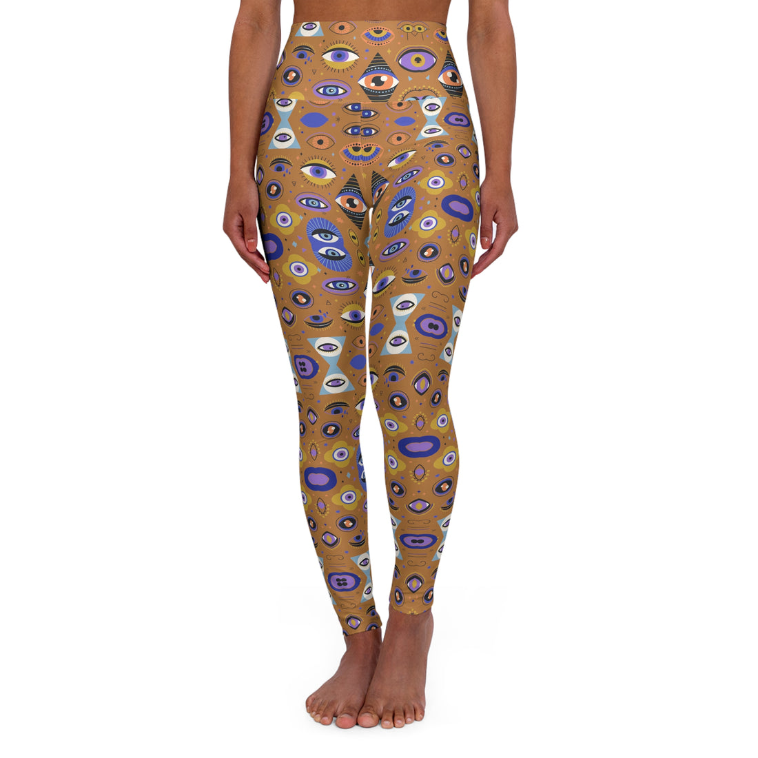 Abstract Evil Eye Yoga Leggings