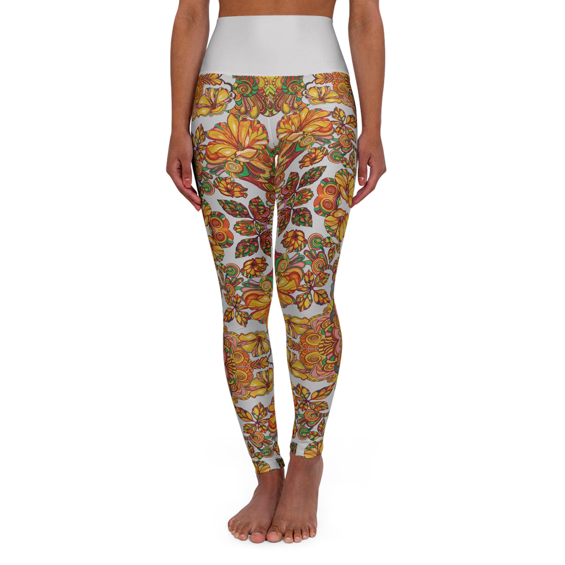 Slate Artsy Floral Sports Bra & Yoga Leggings Bundle