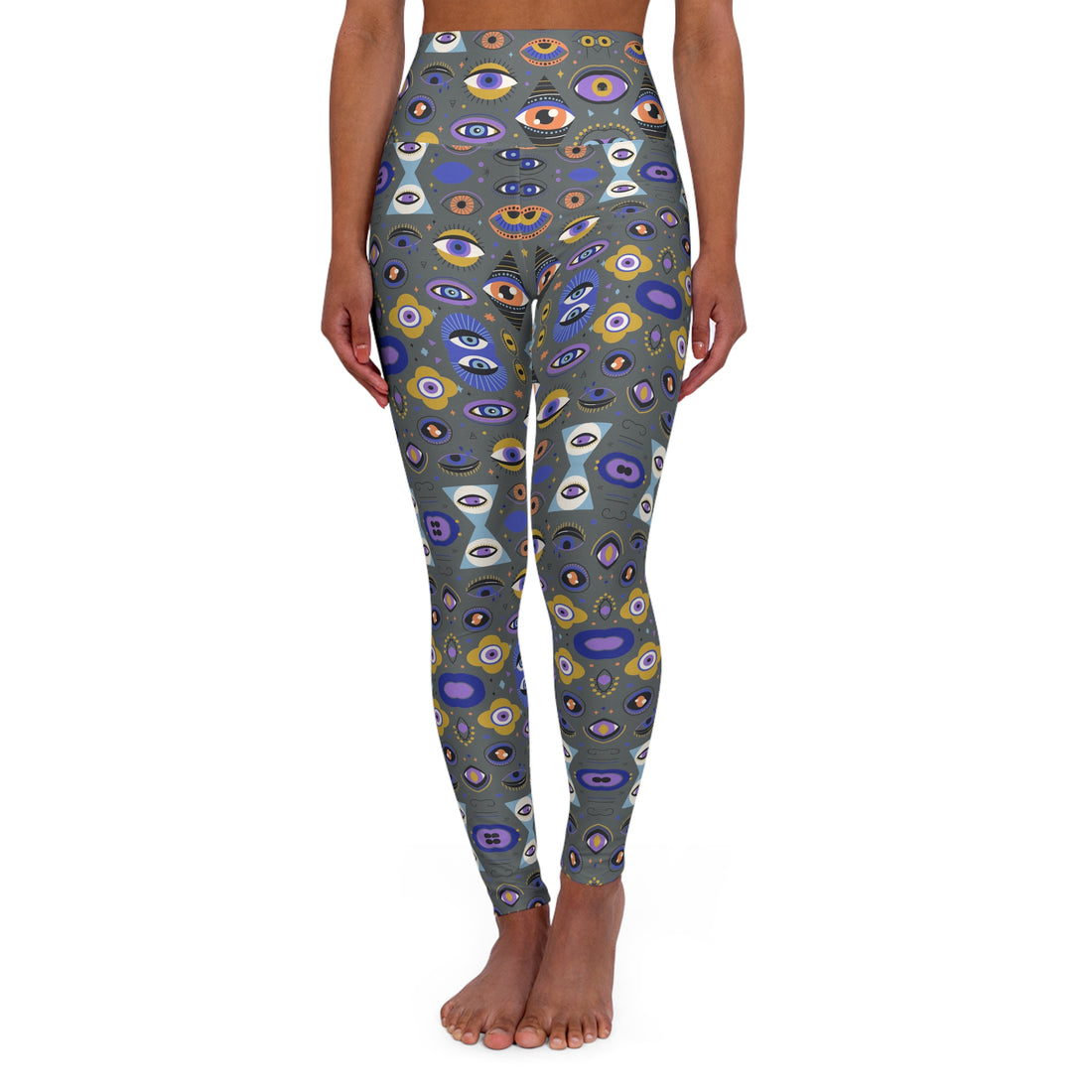 Abstract Evil Eye Yoga Leggings