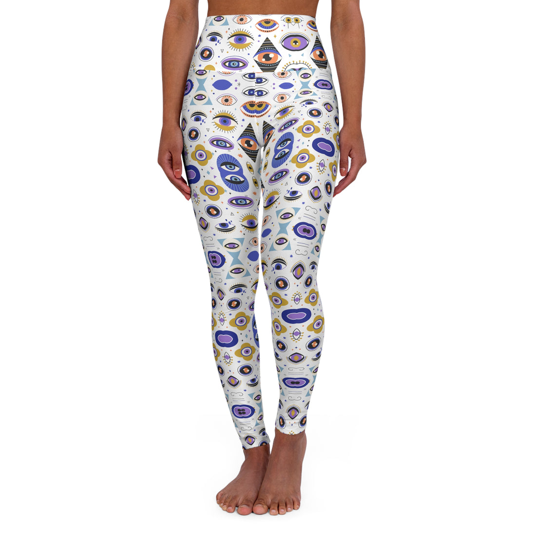 Abstract Evil Eye Yoga Leggings