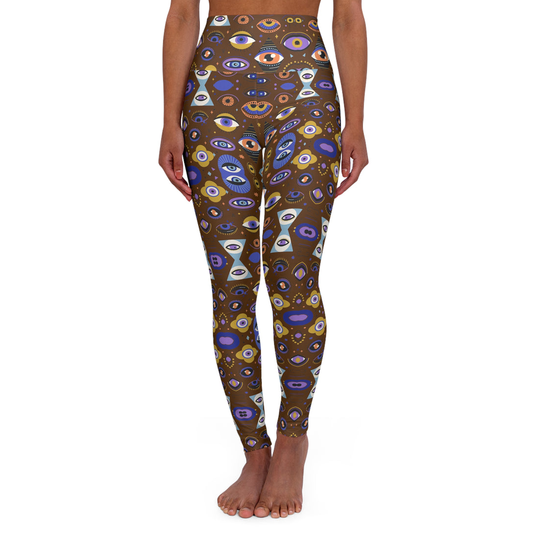 Abstract Evil Eye Yoga Leggings