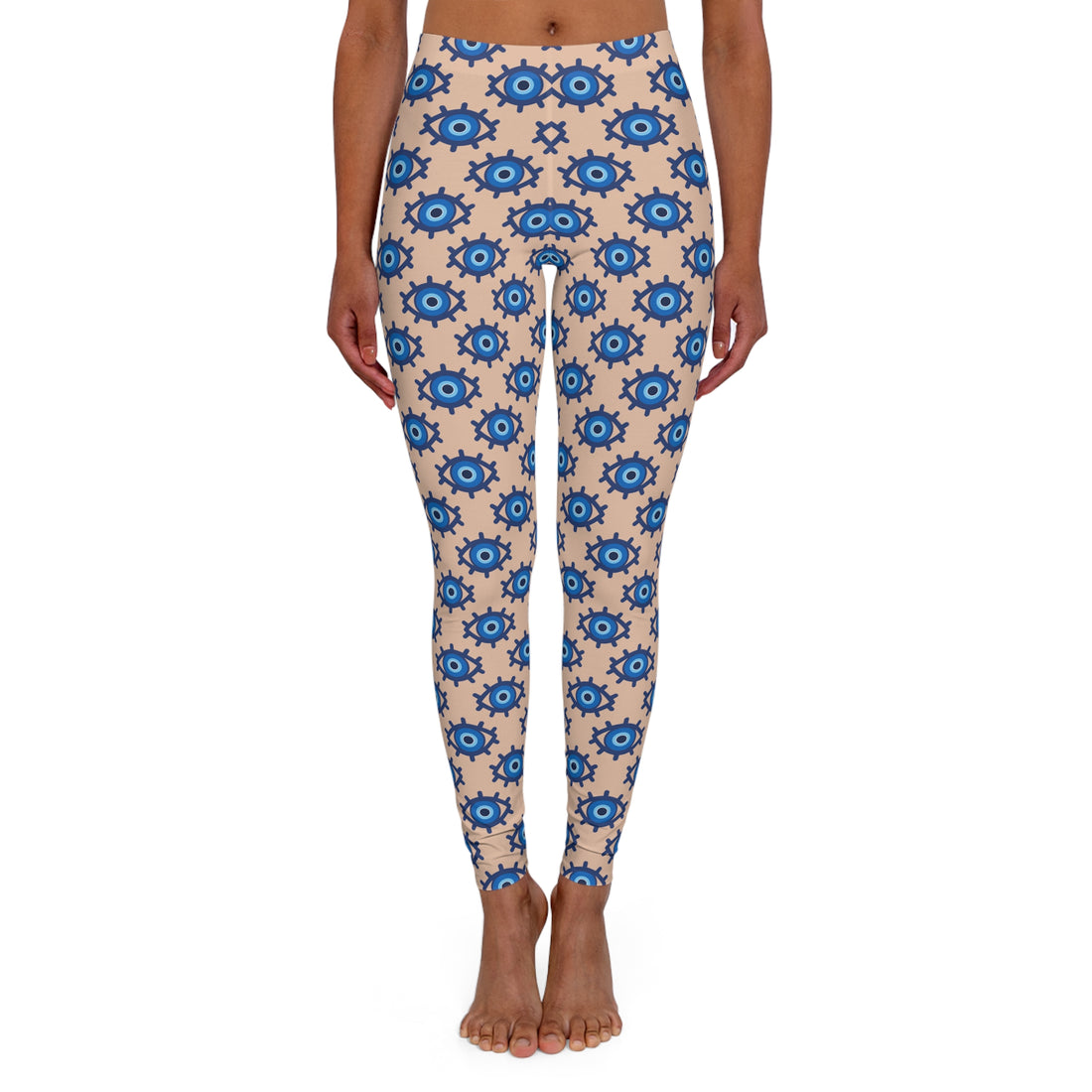 Evil Eye Print Spandex Leggings