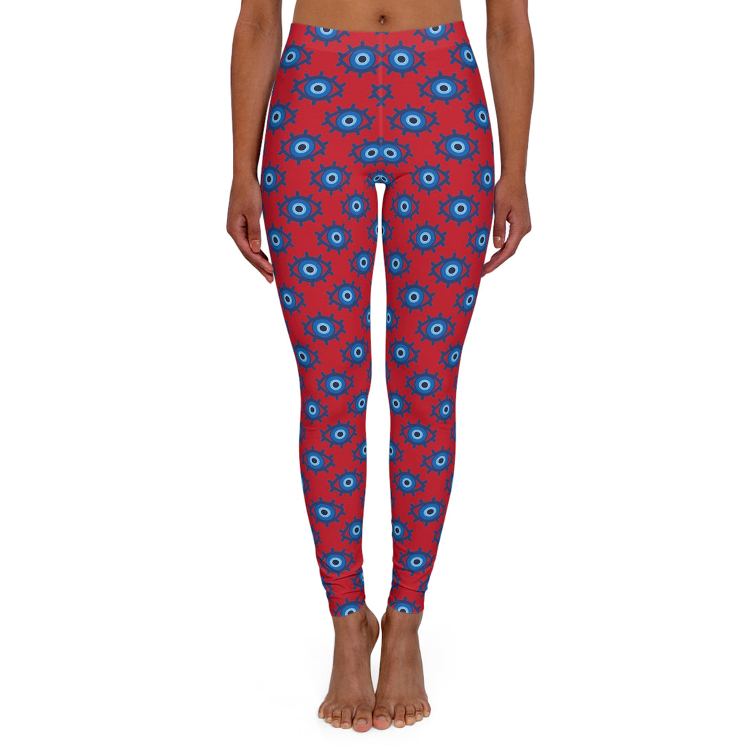 Evil Eye Print Spandex Leggings