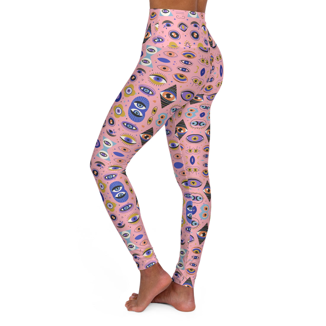 Abstract Evil Eye Yoga Leggings