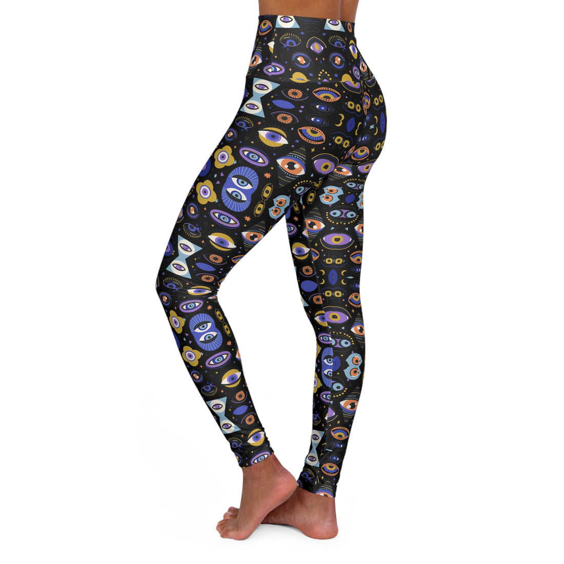 Abstract Evil Eye Yoga Leggings