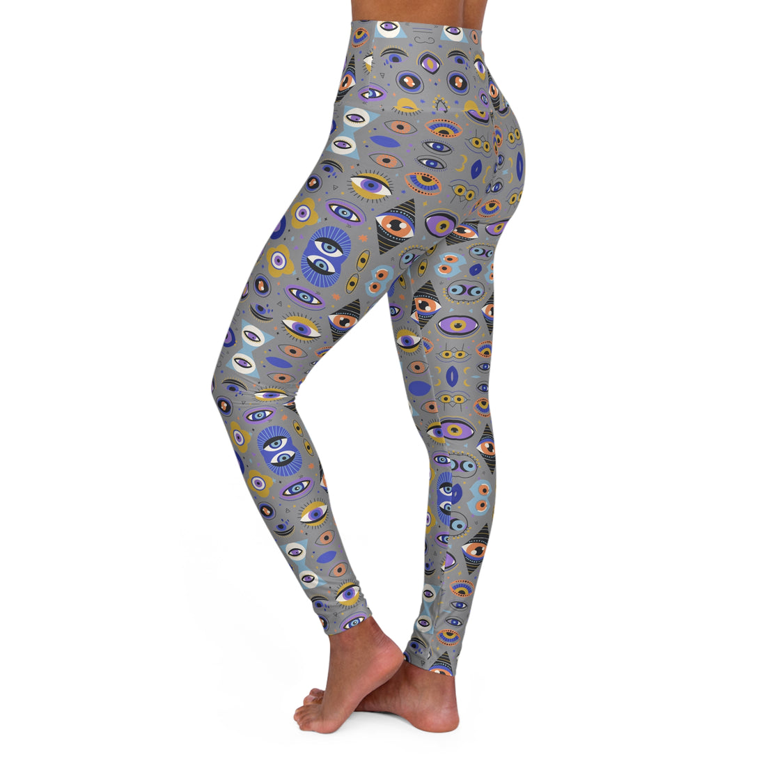 Abstract Evil Eye Yoga Leggings