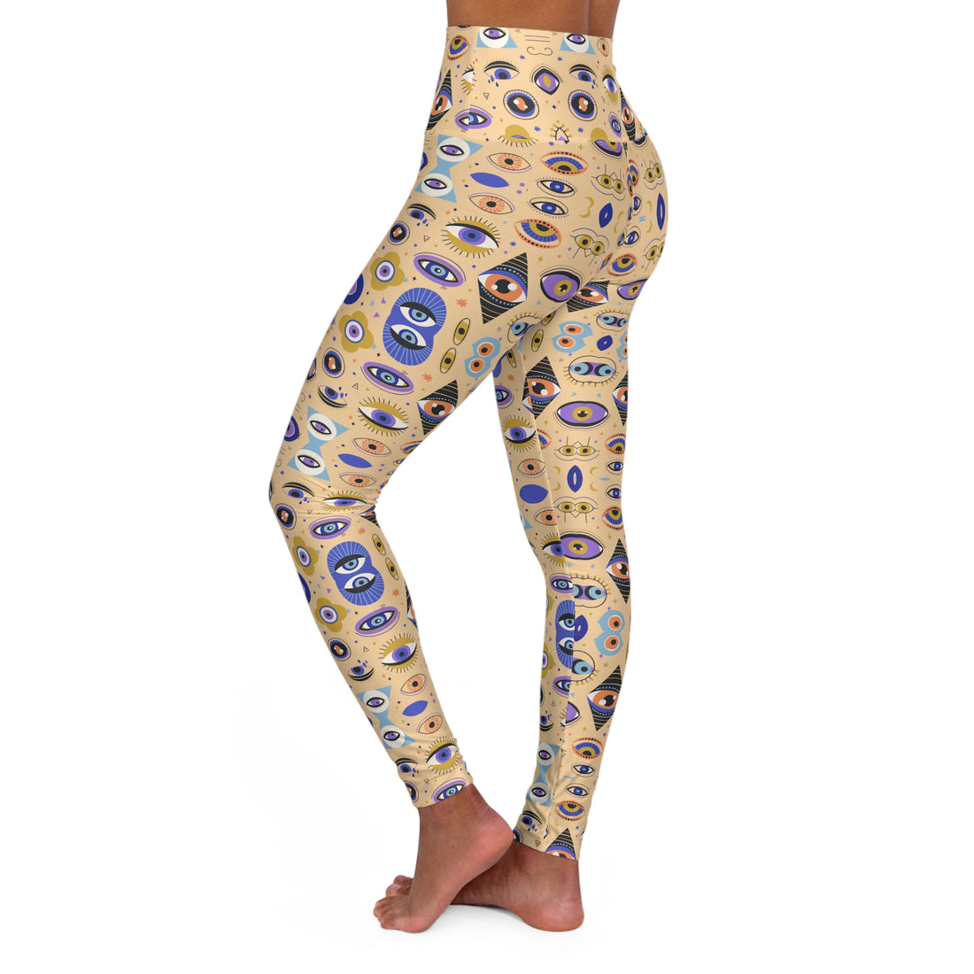 Abstract Evil Eye Yoga Leggings