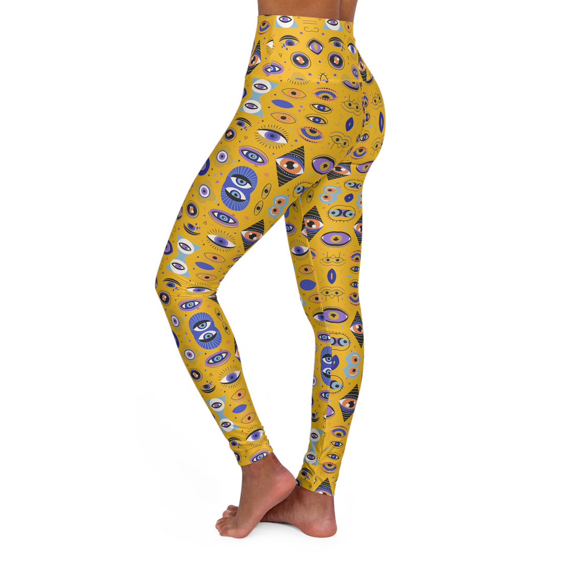 Abstract Evil Eye Yoga Leggings