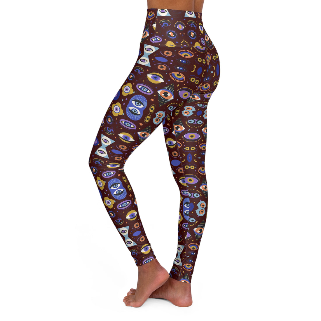 Abstract Evil Eye Yoga Leggings