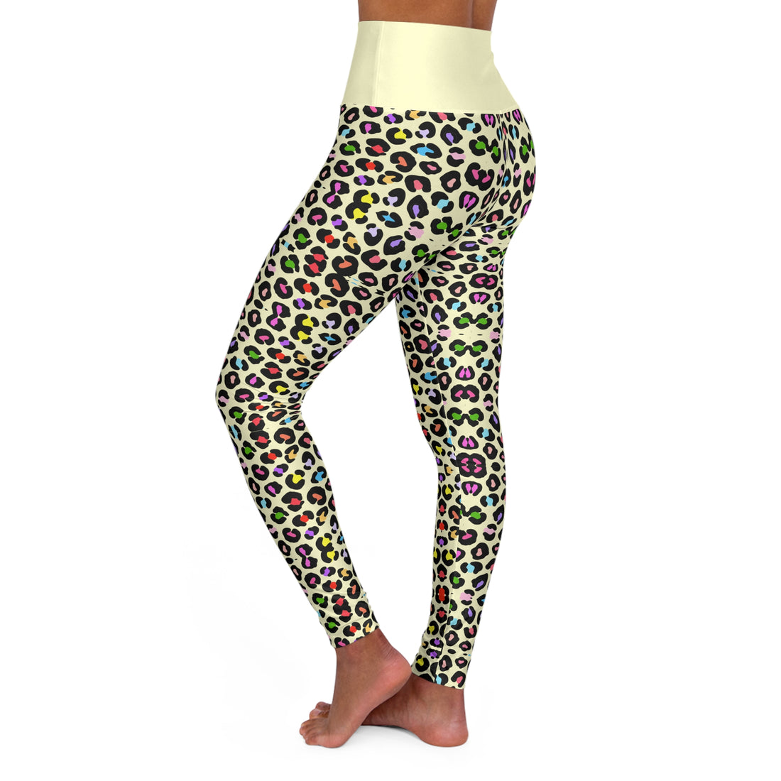 Multi Colour Cheetah Print Yoga Leggings