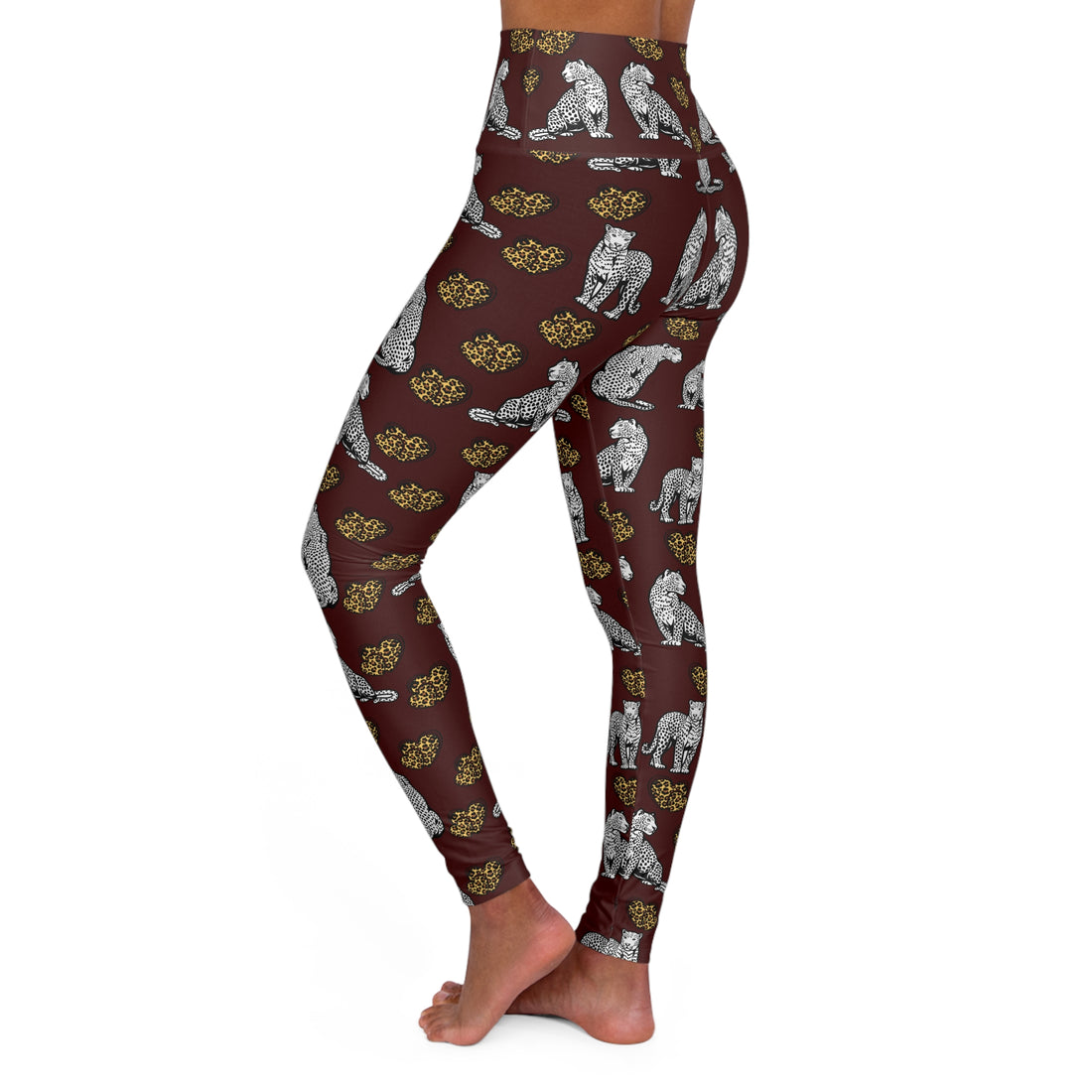 Cheetah Hearts Yoga Leggings