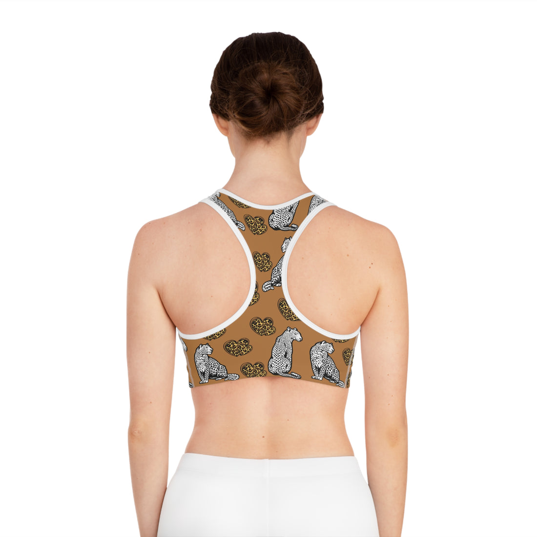 Cheetah Hearts (AOP) Sports Bra