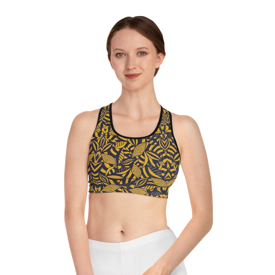 Tussock Tropical Minimalist Racerback Sports Bra & Spandex Legging Bundle