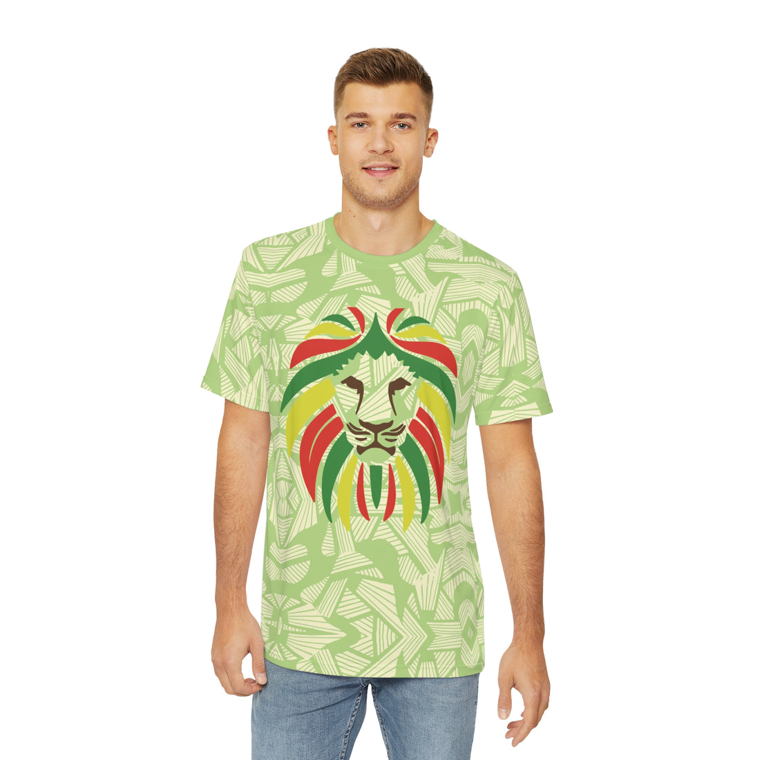 Sage Rasta Lion Tee & Cream Lion Head Board Shorts Combo Pack