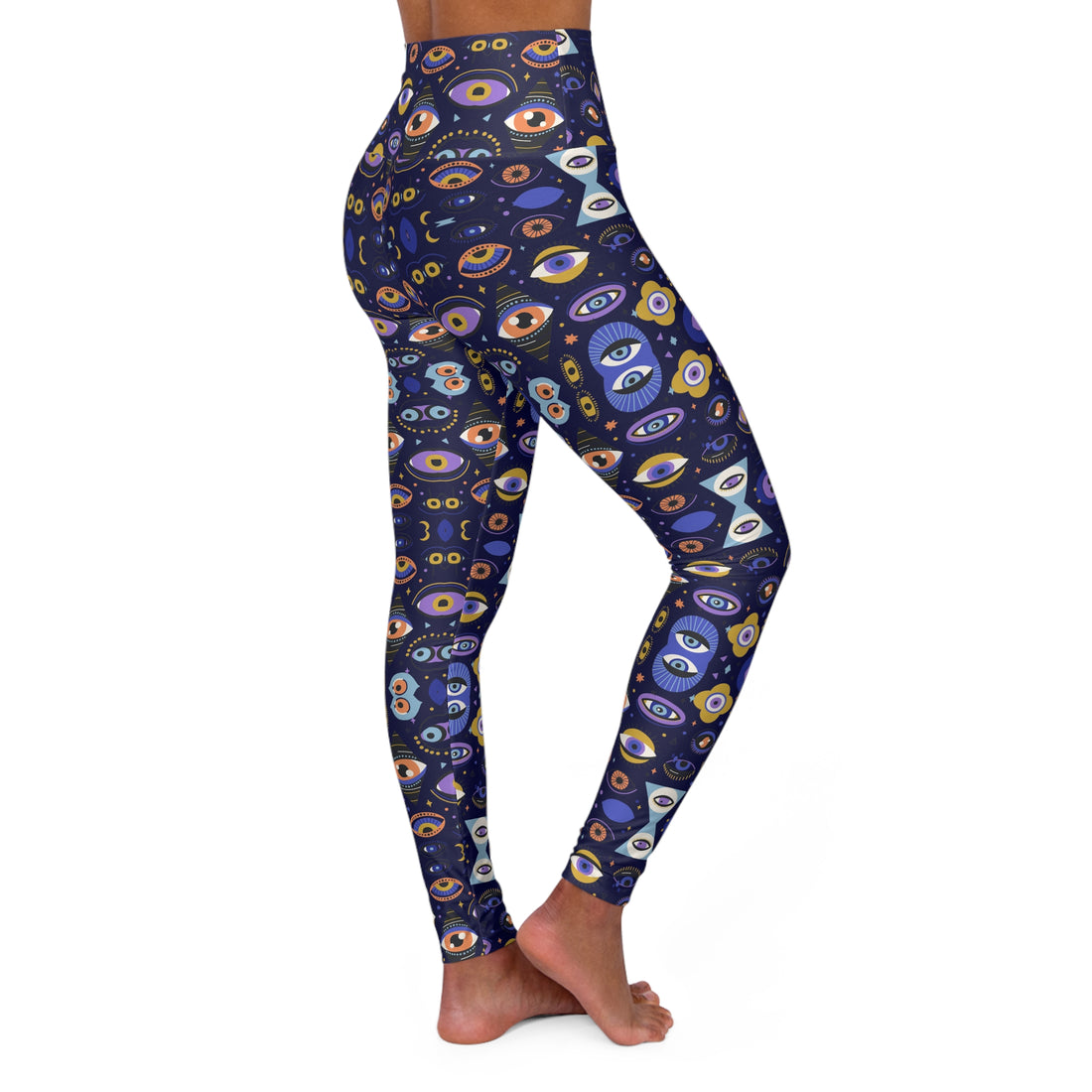 Abstract Evil Eye Yoga Leggings