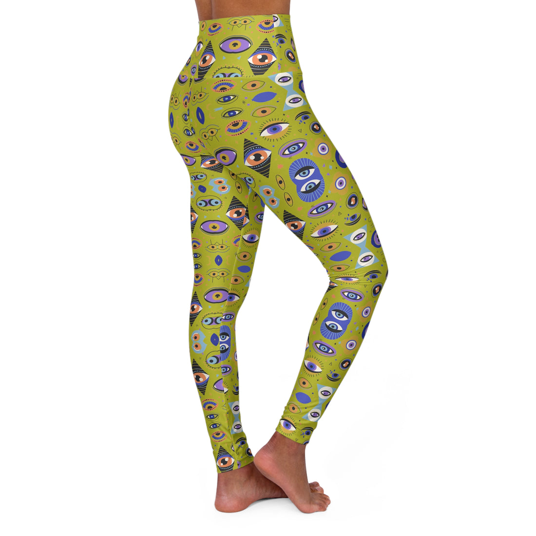 Abstract Evil Eye Yoga Leggings