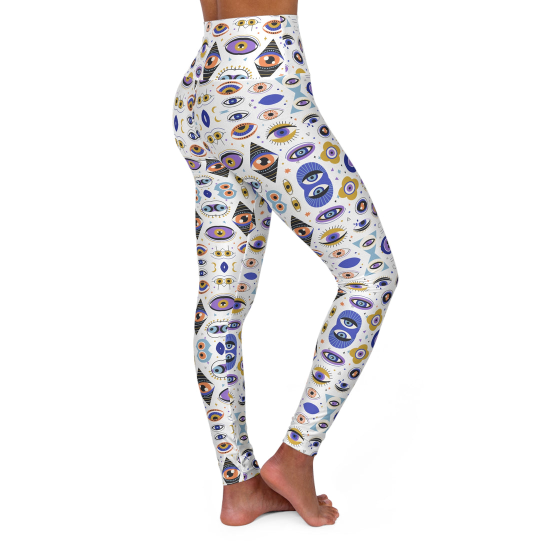 Abstract Evil Eye Yoga Leggings