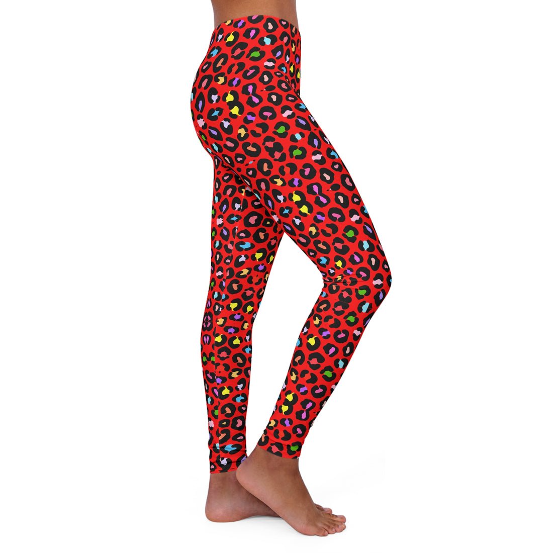 Multi Colour Cheetah Print Spandex Leggings