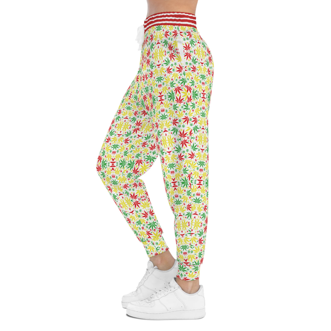 White Tropical Rasta toned Unisex Joggers