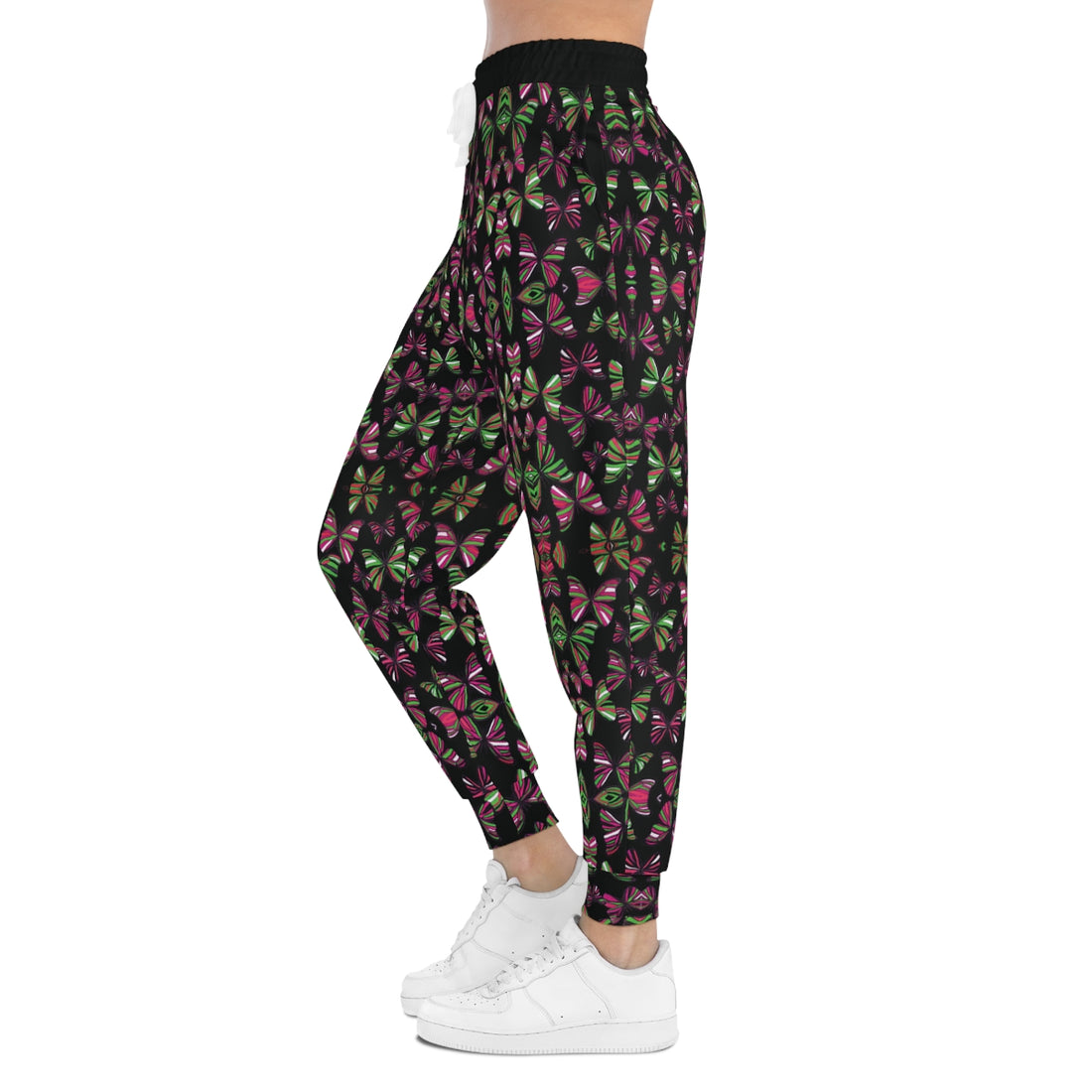 Black Butterflies Kaleidoscope AOP Joggers
