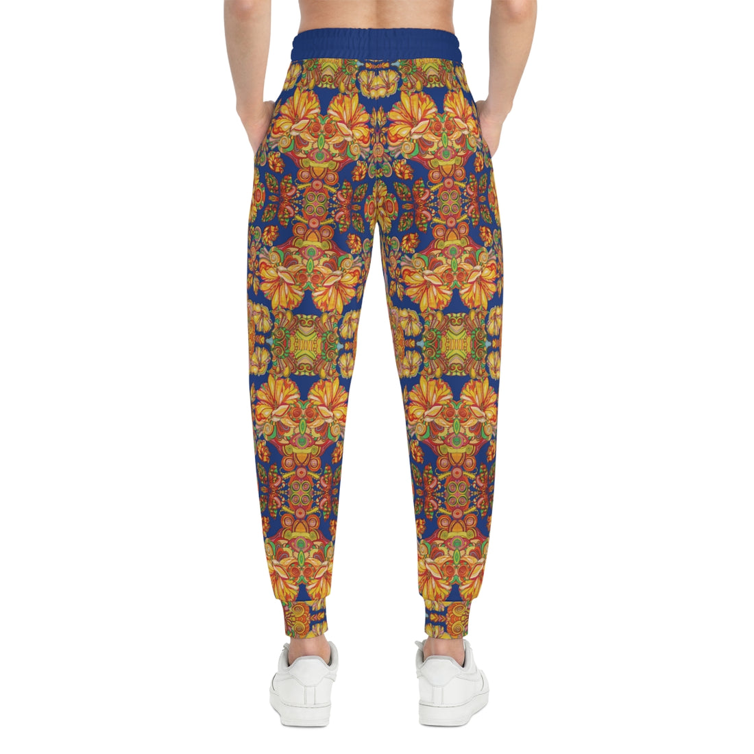 Blue AOP Artsy Floral Joggers