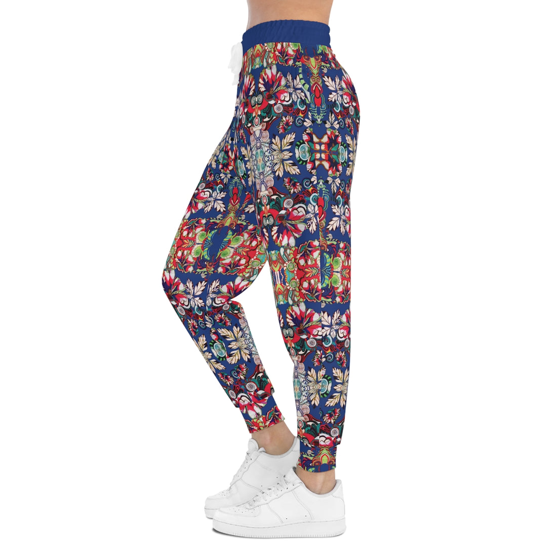 Blue Graphic Floral Pop AOP Joggers