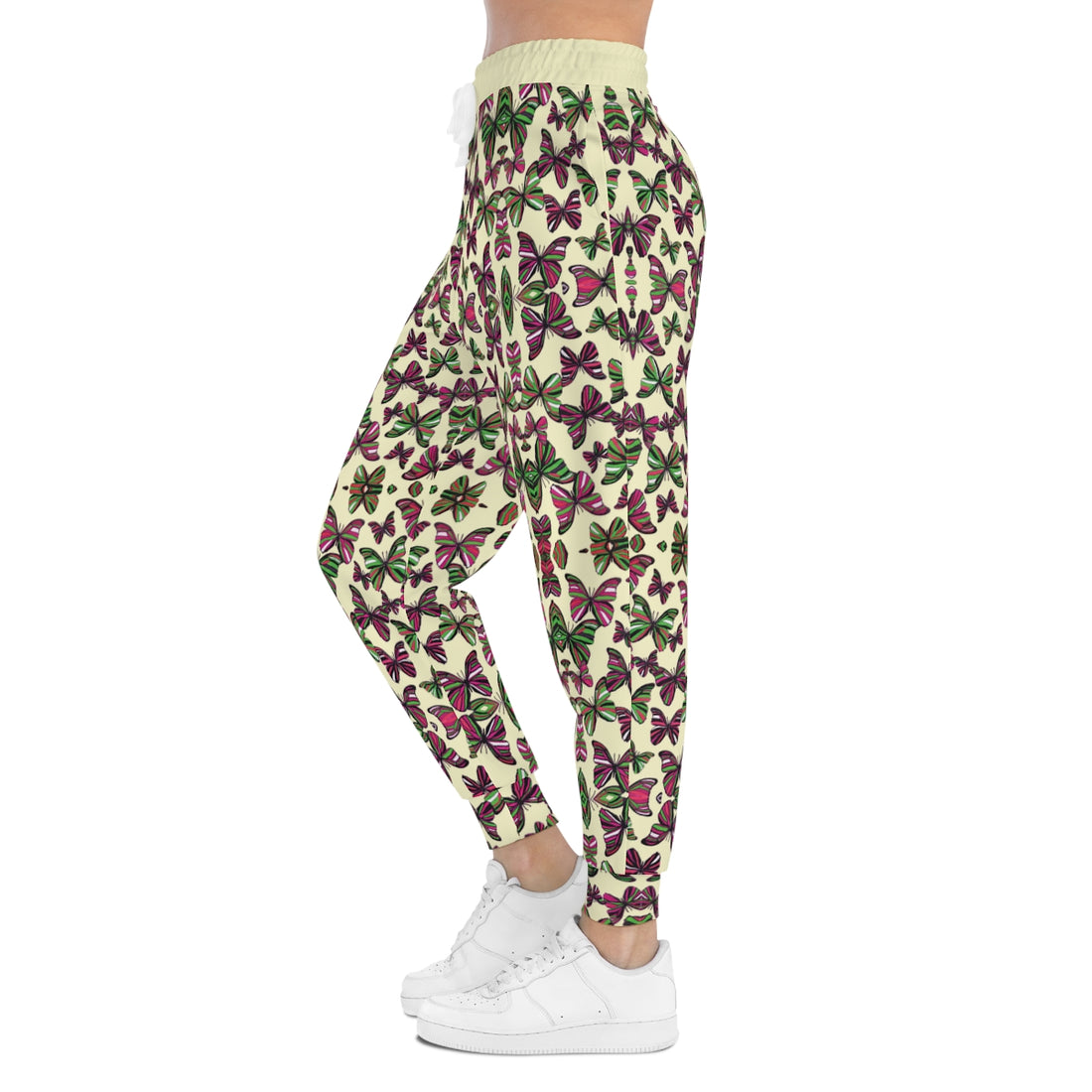 Cream Butterflies Kaleidoscope AOP Joggers