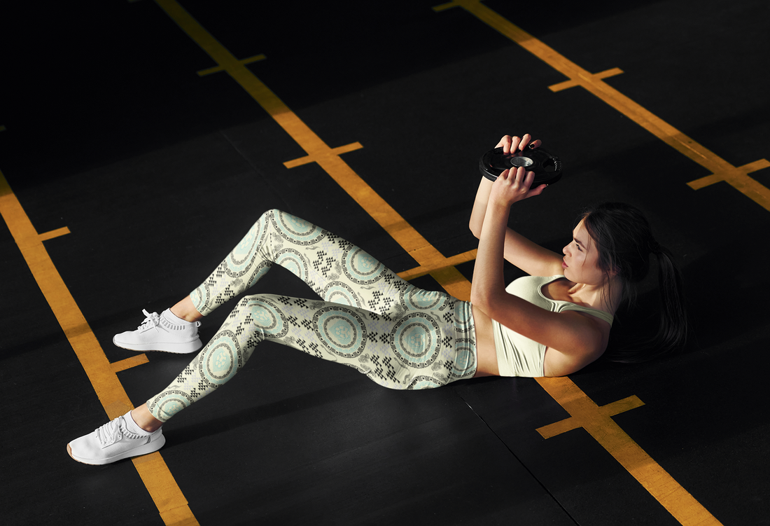 Cream Lion Head Racerback Sports Bra & Yoga Legging Bundle