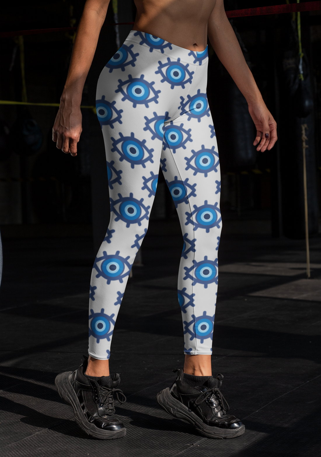 Evil Eye Print Spandex Leggings