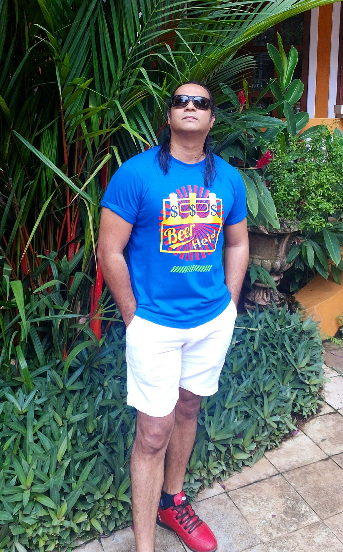 True Royal Cool Cat Jersey Tee & Red Sonic Men's Mesh Sneakers Combo Pack